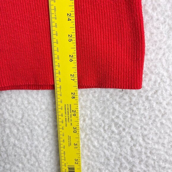 Ann Taylor LOFT Orange Striped Knit Pullover Sweater Womens‎ Crew Neck Size M - Picture 8 of 13